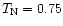 $T_{\rm N}=0.75$