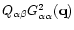 $Q_{\alpha\beta}G_{\alpha\alpha}^2({\bf q})$