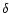 $\mathsf \delta$