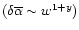 $(\delta \overline{\alpha}\sim w^{1+y})$