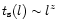 $t_{\rm s}(l)\sim l^z$