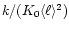 $k/(K_0\langle\ell\rangle^2)$